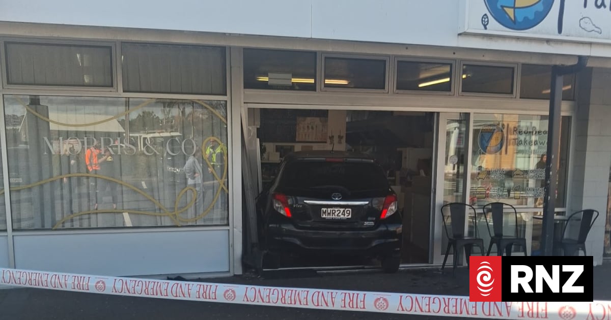 Person taken to hospital after car hits Red Beach takeaway shop