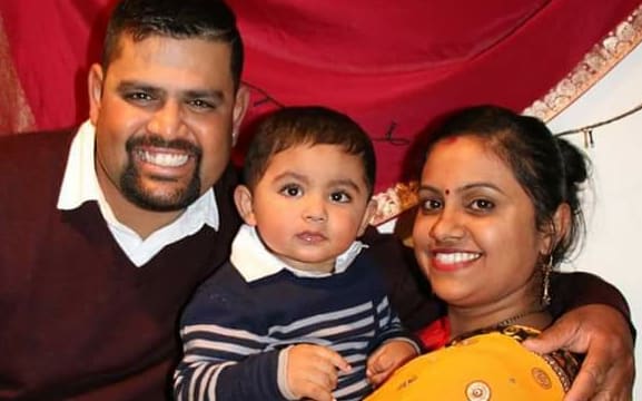 Riki and Sherine Nath with their son Rohan.