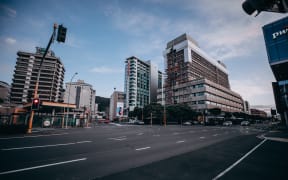 Wellington street early morning on 26 March, on the first day of the nationwide Covid-19 lockdown