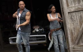 (from left) Dom (Vin Diesel) and Letty (Michelle Rodriguez) in F9, co-written and directed by Justin Lin.