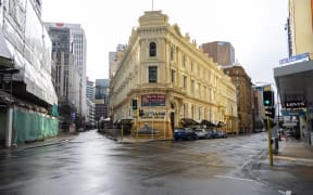 A deserted central Wellington during the August 2021 lockdown.