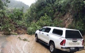 State Highway 38 to Lake Waikaremoana was blocked by several slips.