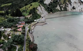 The historic wharf at the northern end of Tokomaru Bay