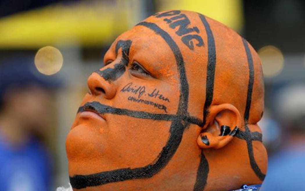 A fan showcases his creativity.