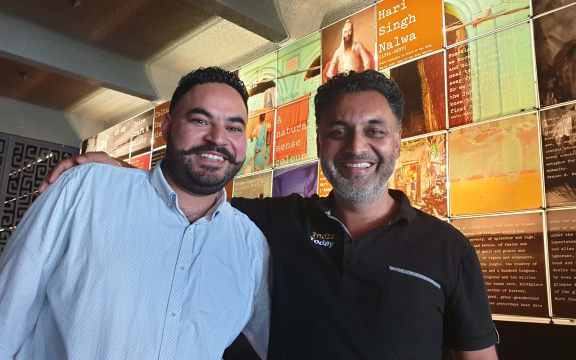 New Plymouth Sikh Society members Jaz Singh (left) and Sunny Singh Grewal.