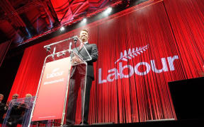 Labour leader David Cunliffe speaking to party supporters at its 2014 election campaign launch in Auckland.