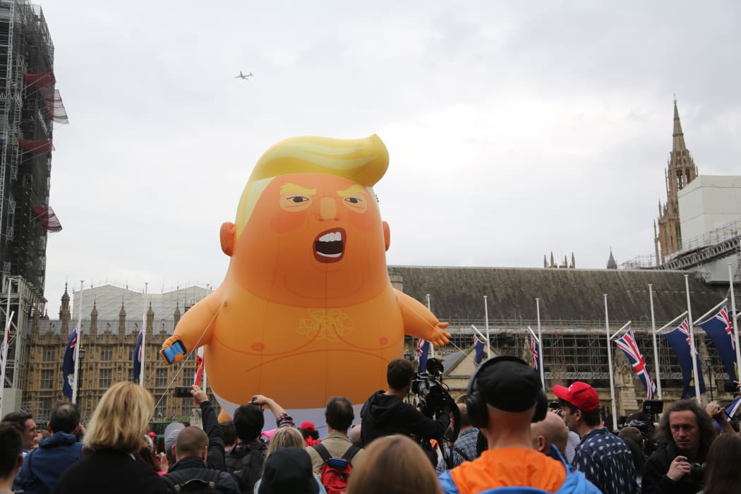 Anti Trump protest in London.
