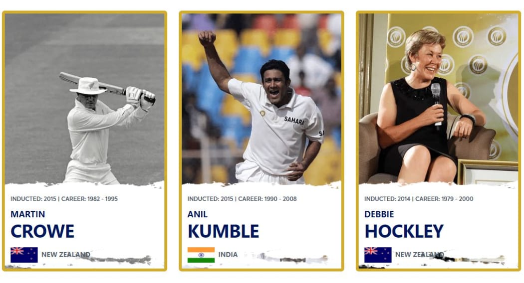 Martin Crowe and Debbie Hockley are correctly listed as New Zealanders on the ICC website.