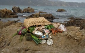 A basket of kai moana