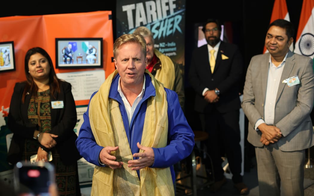 Trade Minister Todd McClay at the India Pavilion during Fieldays on Wednesday.