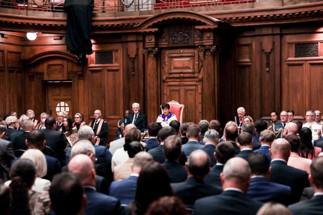 MPs gather to hear the Governor-General give The Speech from the Throne