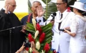 American Samoa's new Governor Lemanu Peleti Palepoi Sialega Mauga sworn in