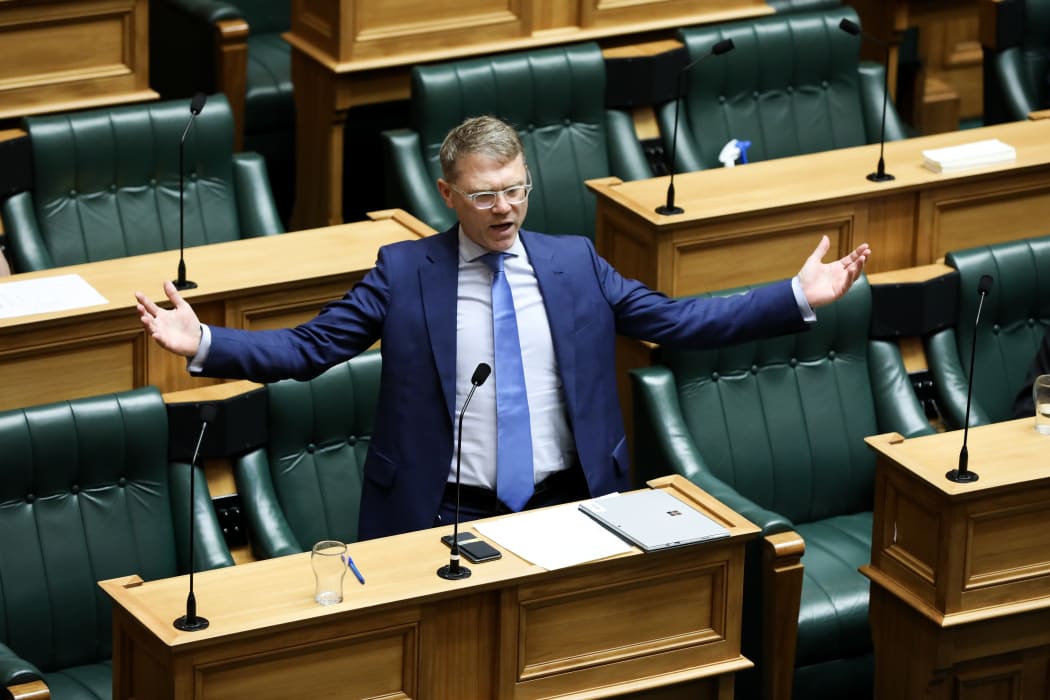 The National Party's finance spokesperson Paul Goldsmith speaks during the general debate