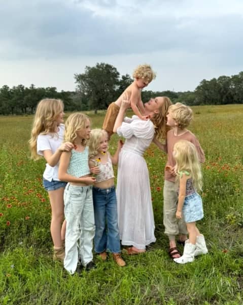 A photo of his family shared on the star's Instagram.