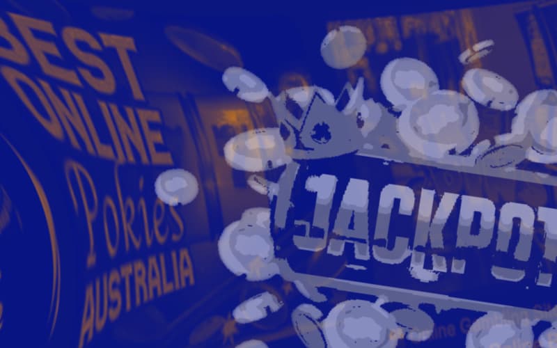 Stylised composite of jackpot prize and casino advertising