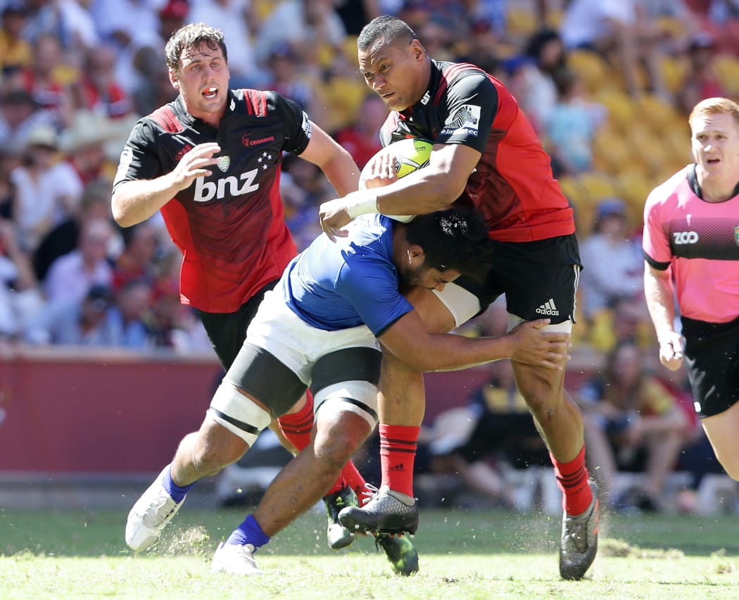 Sione Fifita playing for the Crusaders during last year's Brisbane Tens.