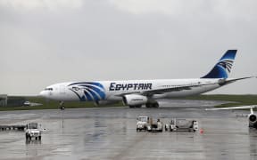 An EgyptAir plane is seen at the Roissy-Charles De Gaulle airport near Paris in May.