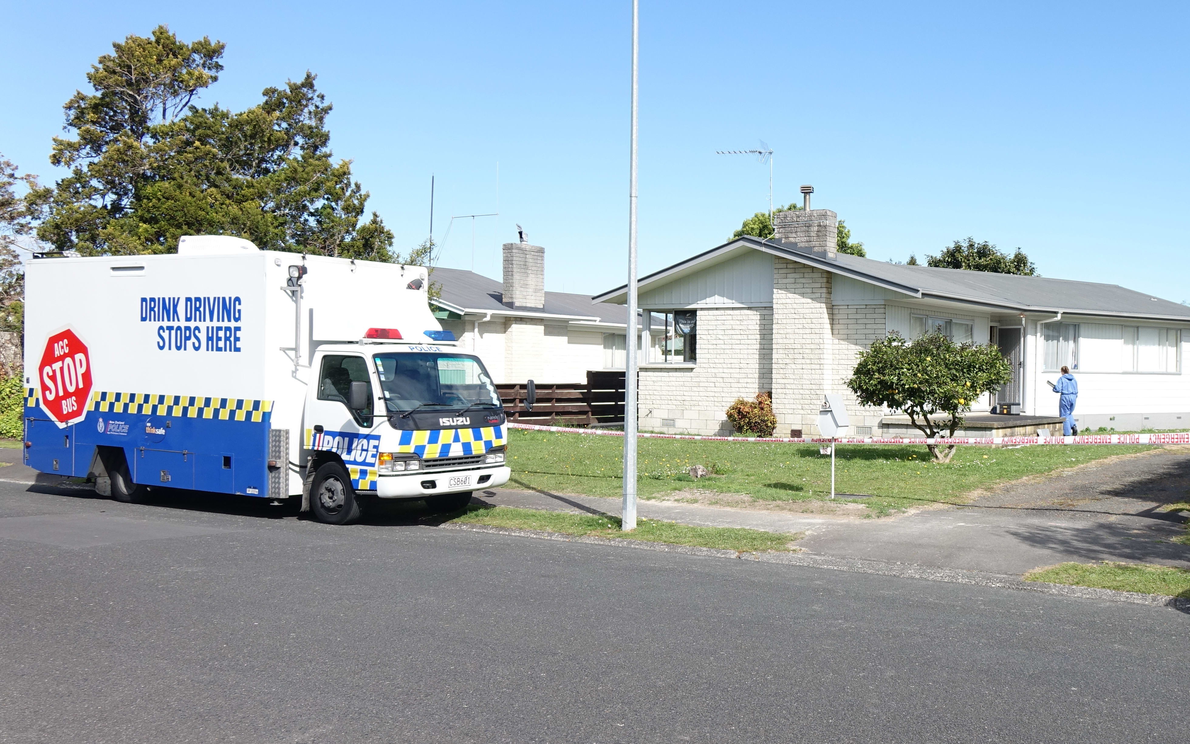 The house in Hamilton where the sword attack last night took place.