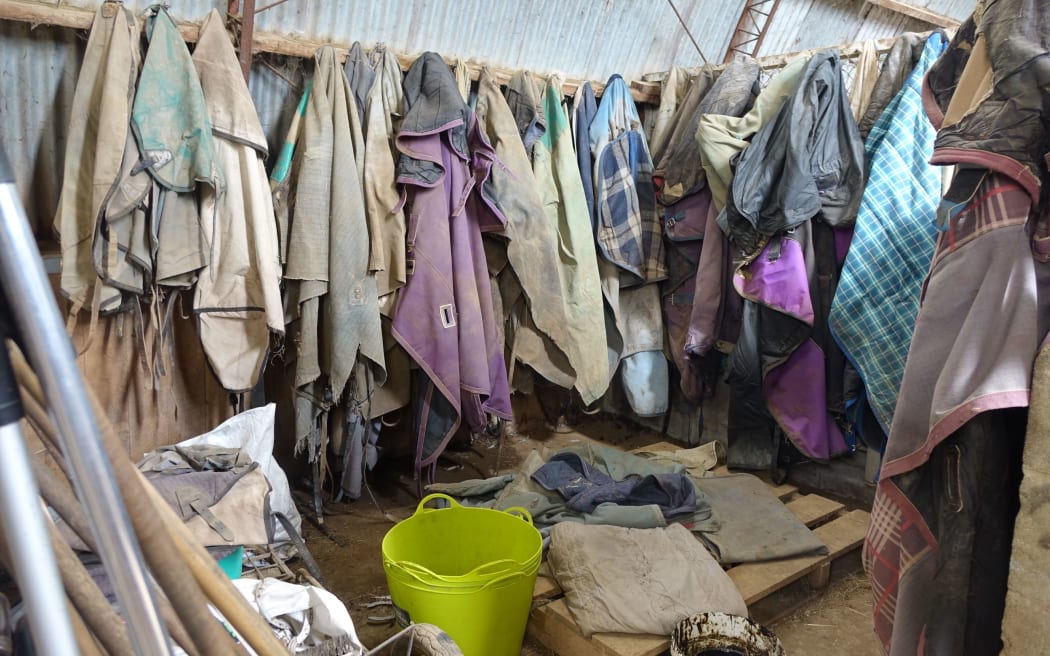 The tack room at Stratford Racing Club.