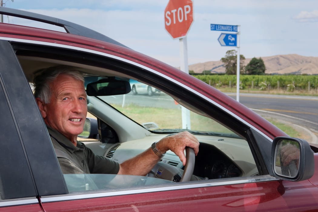 Marlborough’s regional transport committee chairman Francis Maher at an intersection previously mooted for median barriers.