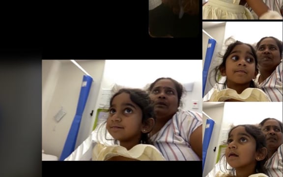 Priya and four year old Tharnicaa in hospital