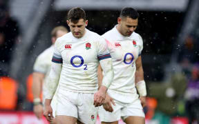 England's Jonny May dejected at the end of Six Nations game.