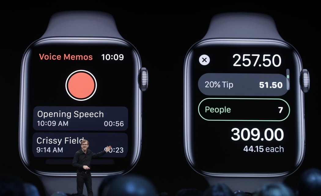 Apple's Kevin Lynch talks about the Apple Watch at the Apple Worldwide Developers Conference in San Jose, Calif.,