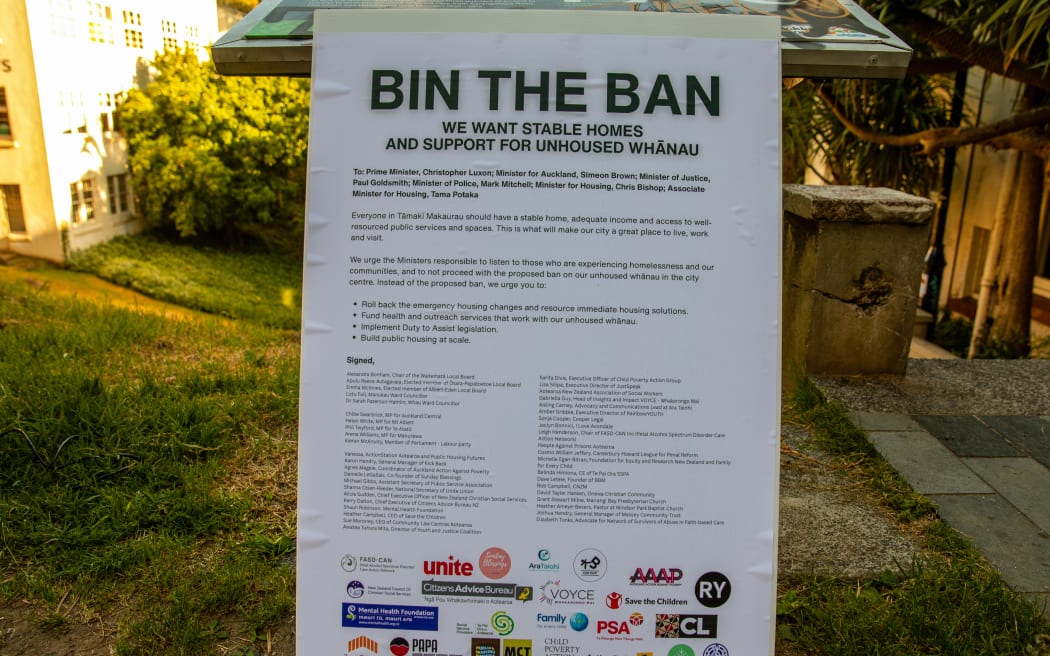 Homelessness Bin the Ban letter for parliment