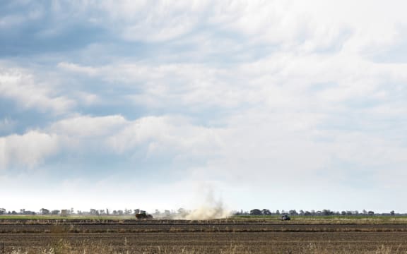 Farmland in Echuca, Victoria, Australia.