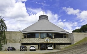 The National Parliament of Solomon Islands overlooking Honiara City