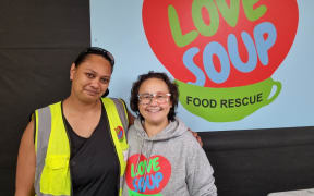 Rawinia Kahotea and Julie King from Love Soup in Rotorua.