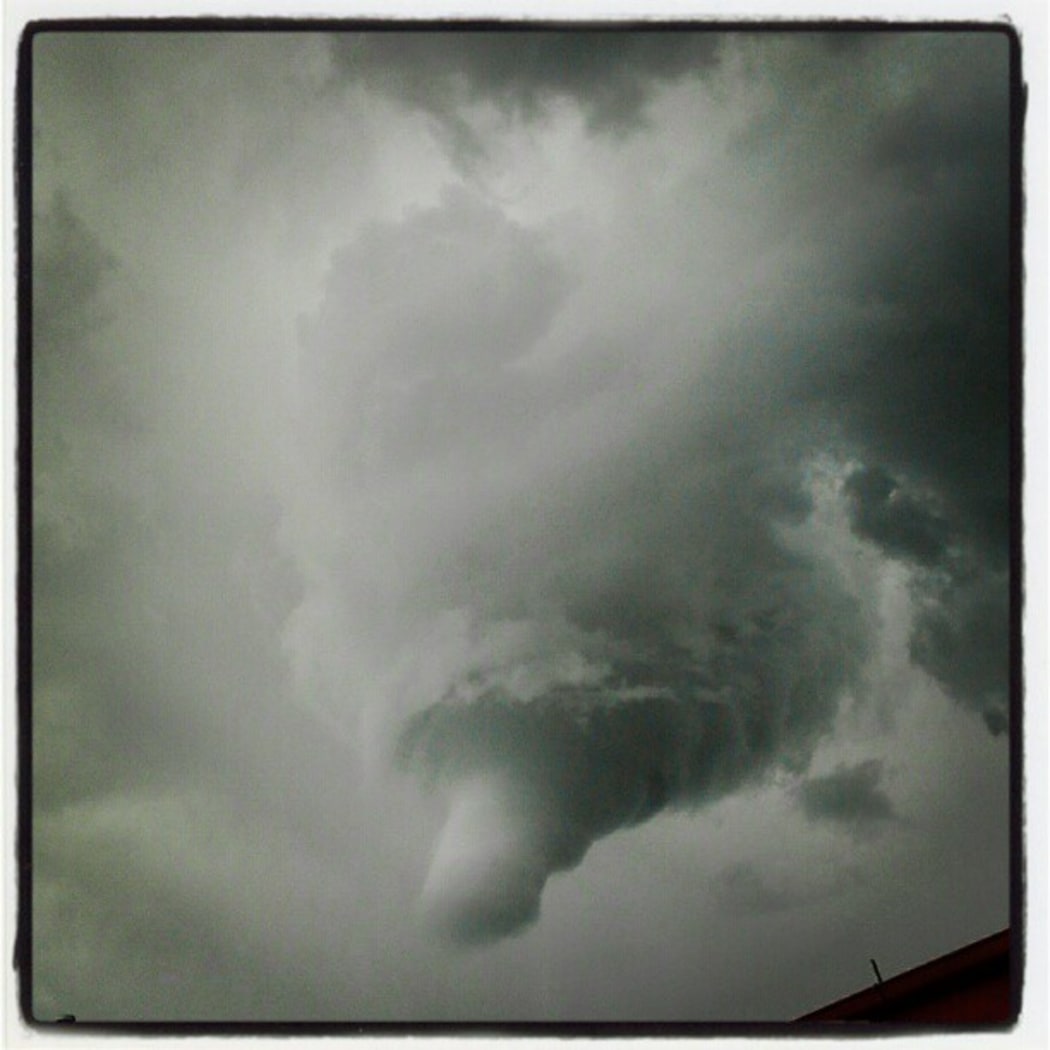 A small tornado struck the Mayfield Golf Course at about 6pm on Thursday