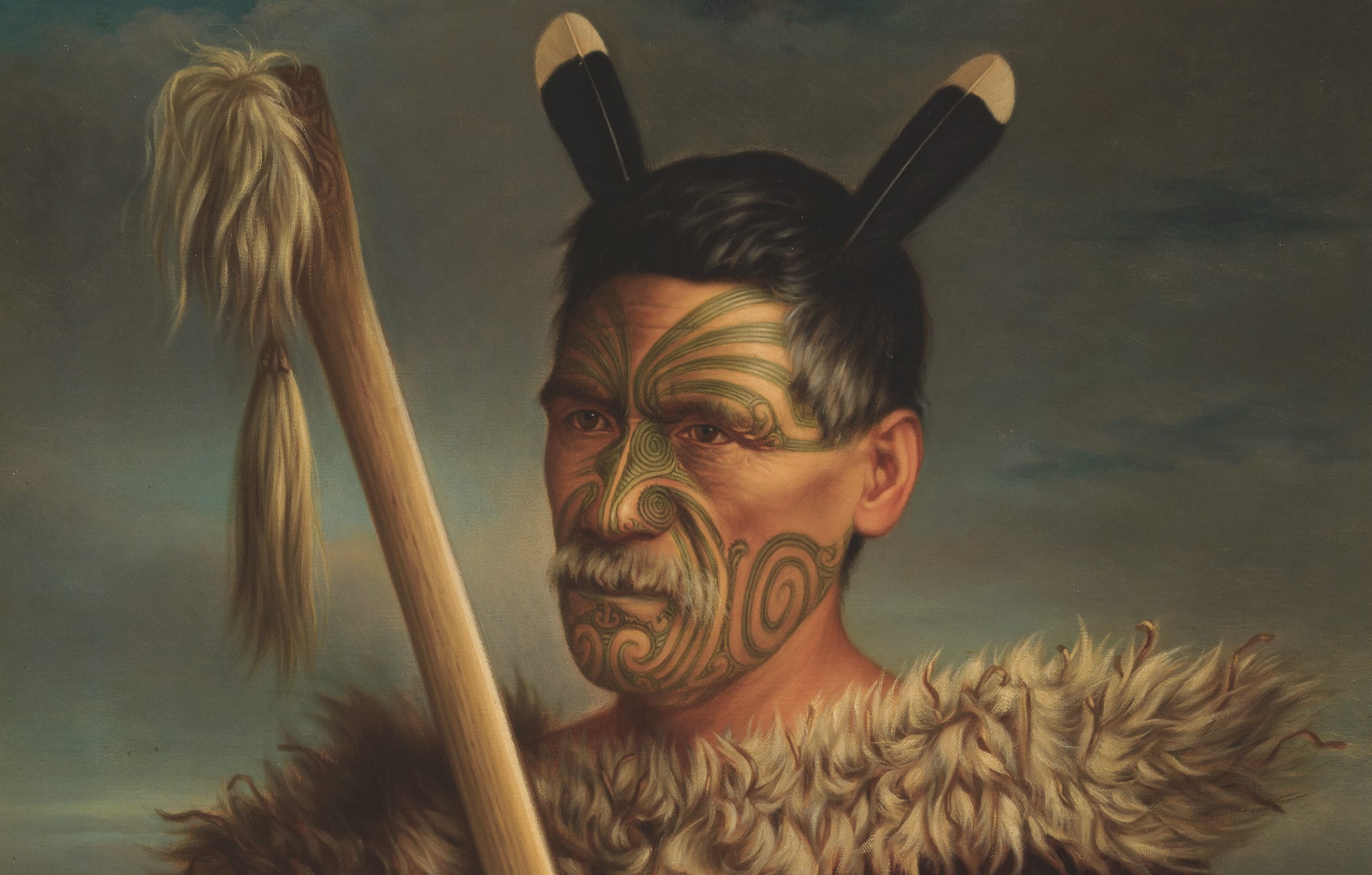 Gottfried Lindauer, Rewi Manga Maniapoto, 1882, oil on canvas, Auckland Art Gallery Toi o Tāmaki, gift of Mr H E Partridge, 1915.