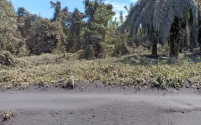 Ash-fall from the eruption of Mt Ulawun in West New Britain, PNG, 26 June 2019.