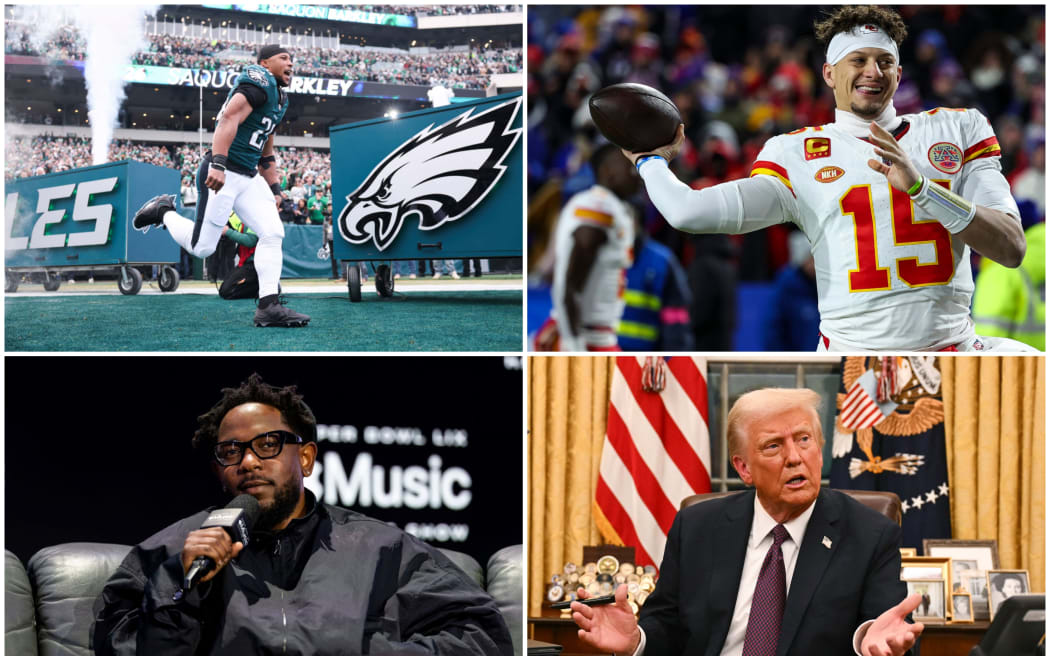 Saquon Barkley, Patrick Mahomes, Kendrick Lamar, Donald Trump.