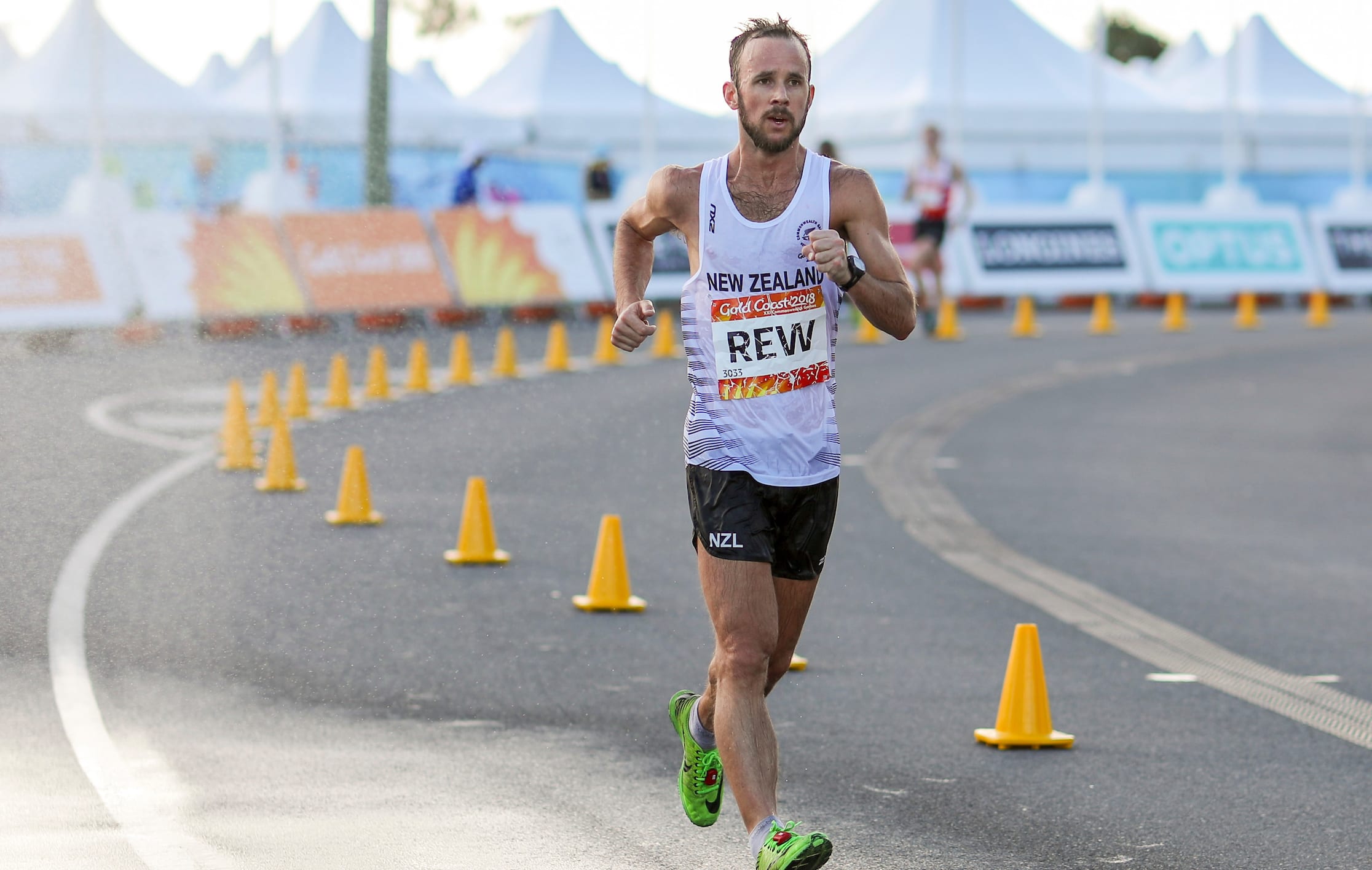 Quentin Rew in the means 20km race walk