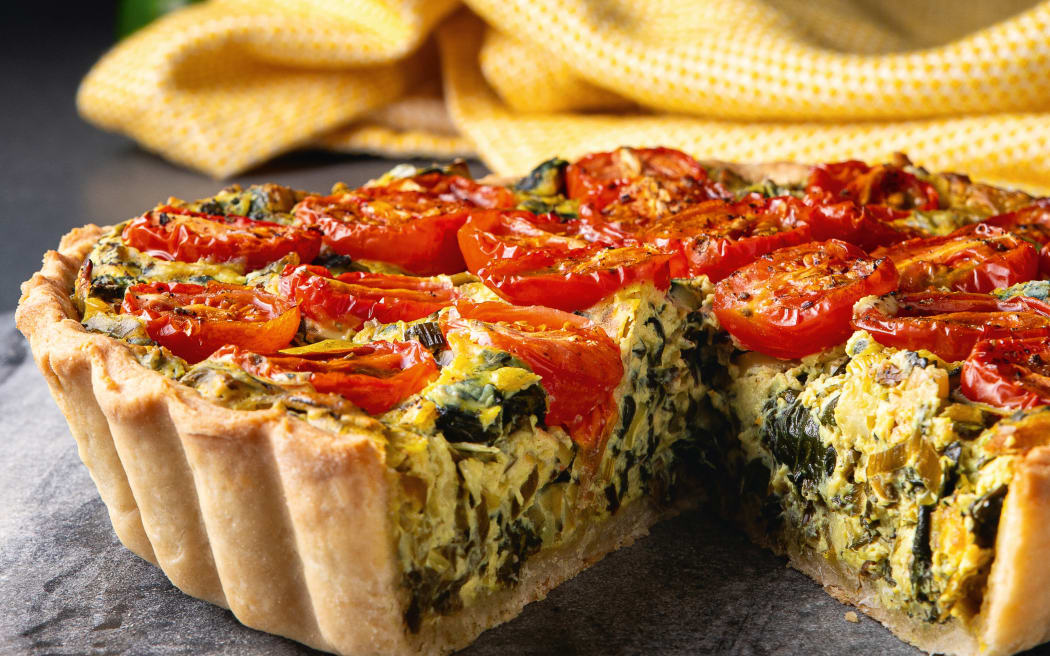 Leek and Spinach Tofu Quiche by Amber Bremner