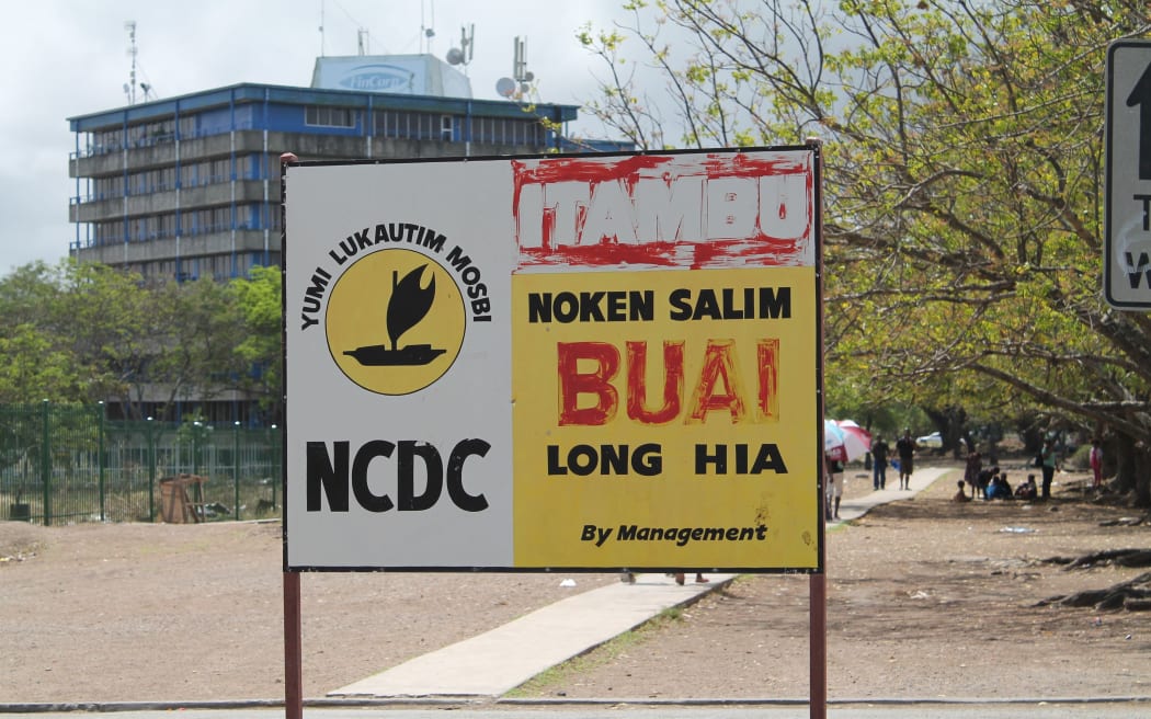 A sign about the betelnut ban in Port Moresby, the capital of Papua New Guinea