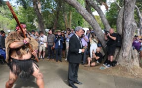 Foreign Affairs Minister Winston Peters at Waitangi 4 February