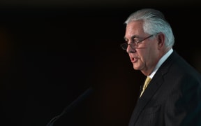 Chairman and CEO of US oil and gas corporation ExxonMobil, Rex Tillerson, speaks during the 2015 Oil and Money conference in central London on October 7.