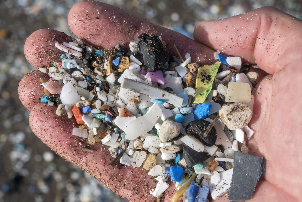Contamination. Troops of plastic and microplastics that reach the beaches carried by the winds and the tides. Canary Islands. (Photo by Sergio Hanquet / Biosphoto / Biosphoto via AFP)