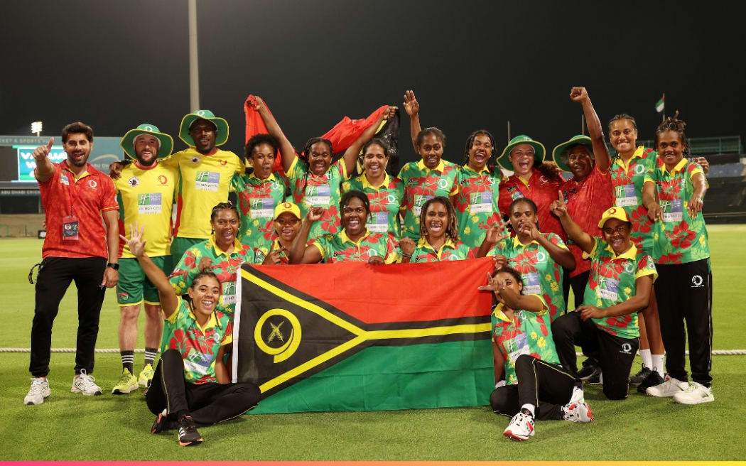 Vanuatu beats Zimbabwe in Abu Dhabi. Photo: ICC