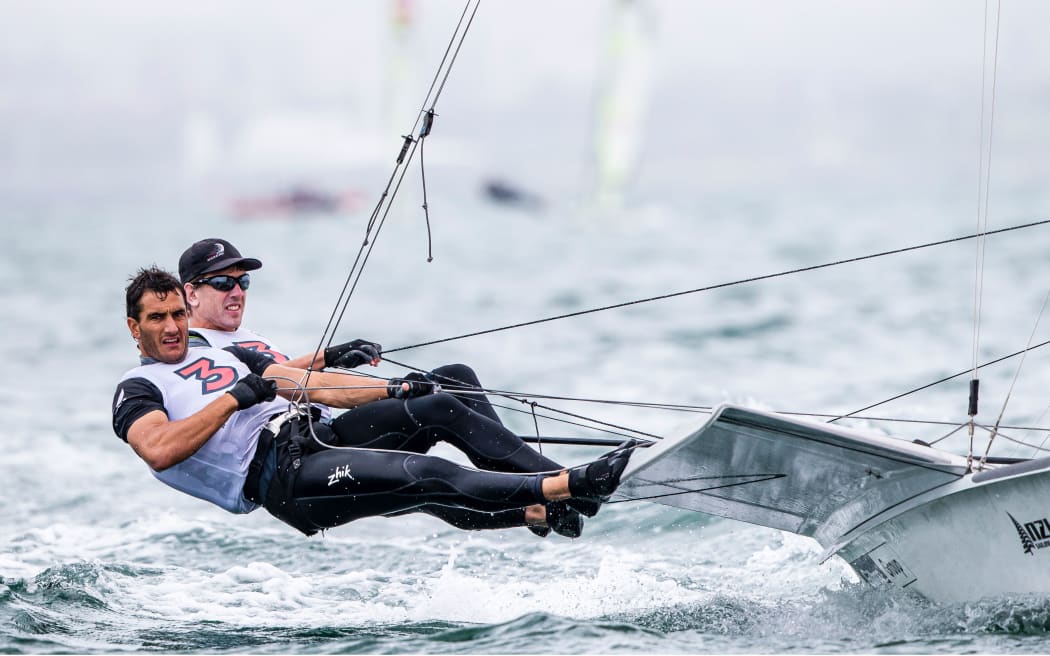 Peter Burling and Blair Tuke 2020 World 49er champs.