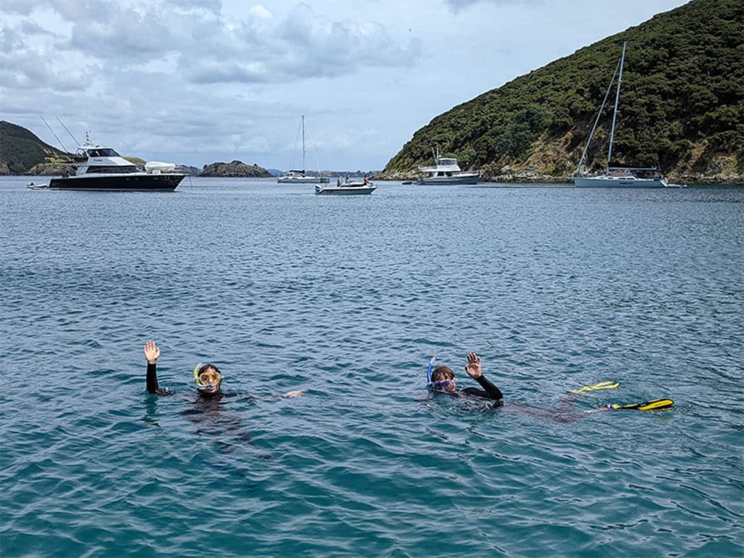 Snorkellers enjoy the underwater world in Deep Water Cove.