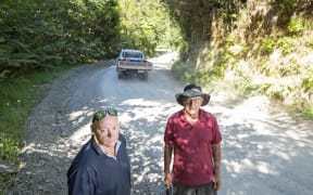 Leyton and Jim Dowman are tired of their road washing out in heavy rain making some areas impassable. John Borren/Sun Media.