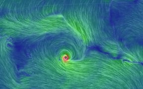 The high winds generated by Cyclone Winston over Fiji can be seen on this global wind map.