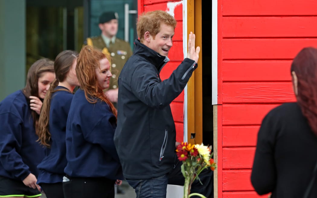Prince Harry at Canterbury University with the Student Volunteer Army.