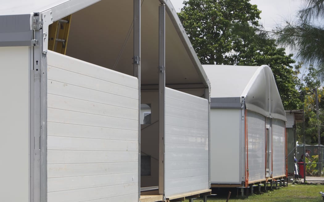 Construction at the Manus Island centre.