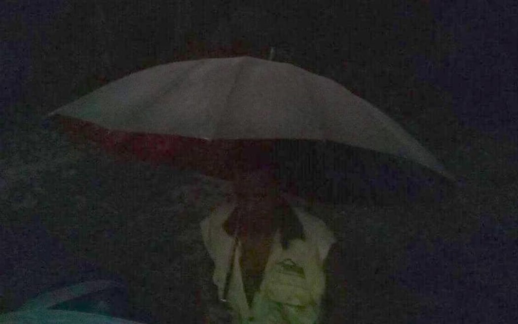 Volcanic ash has turned day to night on Ambae.