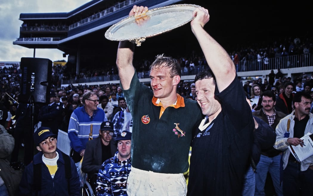 Francois Pienaar & Sean Fitzpatrick, Eden Park, Auckland